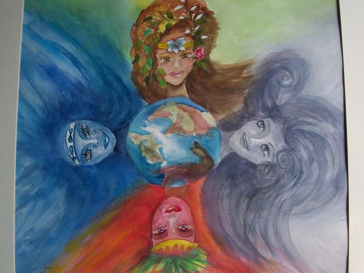 750x563 The Four Elements (Emilia) - Four Elements Painting
