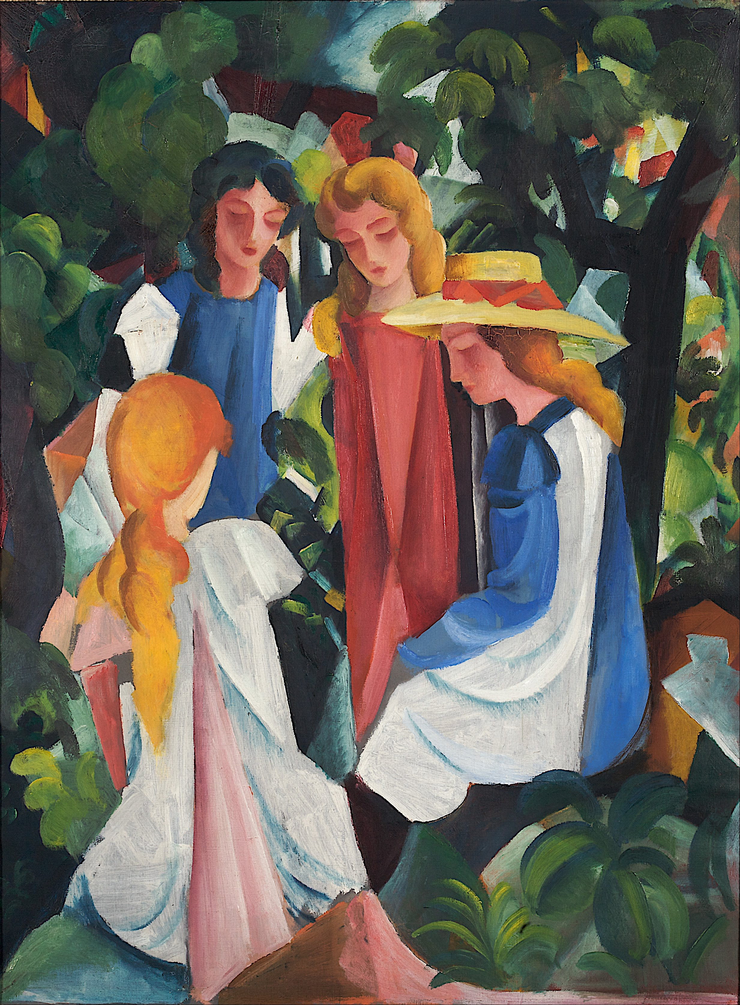 2466x3345 Fileaugust Macke - Four Girl Painting