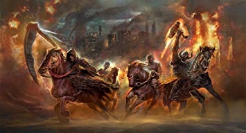 355x192 Canvas Print Home Decor Art Painting (No Frame), Four - Four Horsemen Of The Apocalypse Painting