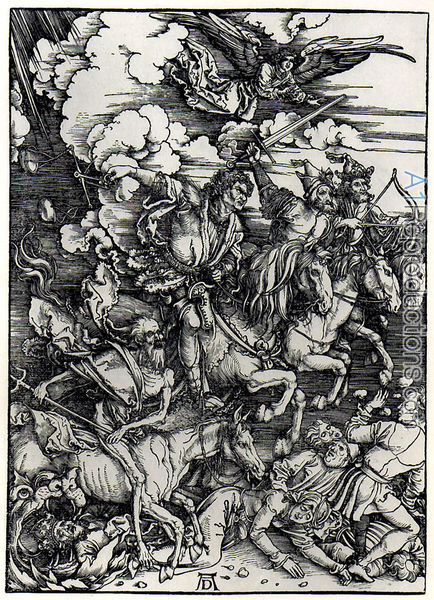 434x600 Four Horsemen Of The Apocalypse Oil Painting Reproductions, Four - Four Horsemen Painting