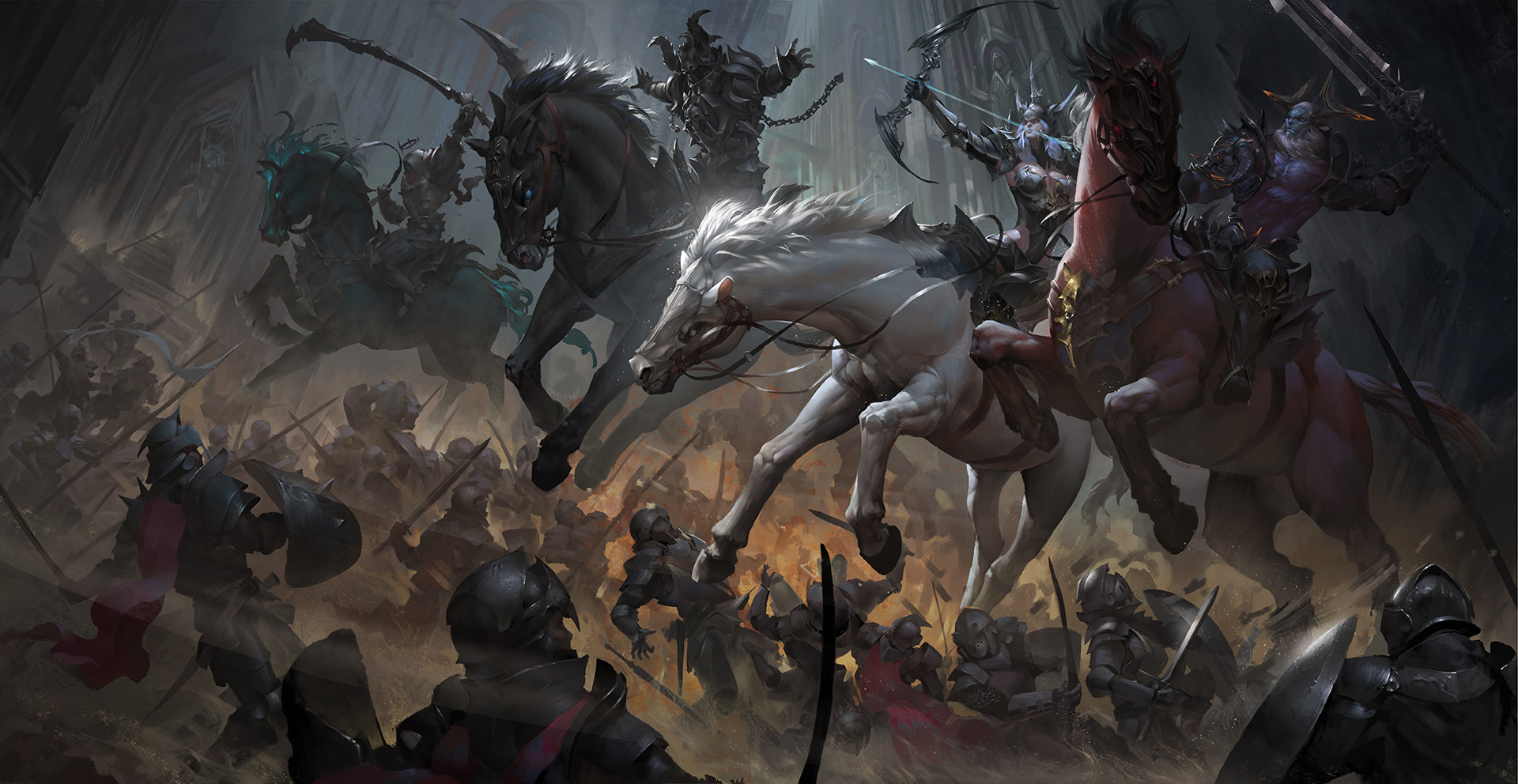 1920x992 Yuyu Wang - Four Horsemen Painting