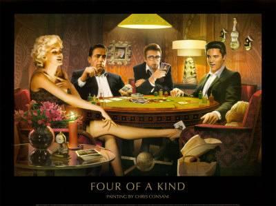 400x299 Four Of A Kind Art Print By Chris Consani - Four Of A Kind Painting