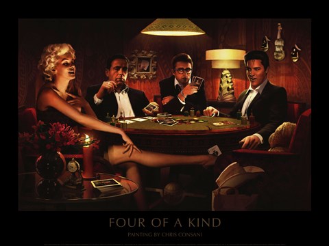 480x360 Four Of A Kind Fine Art Print By Chris Consani - Four Of A Kind Painting