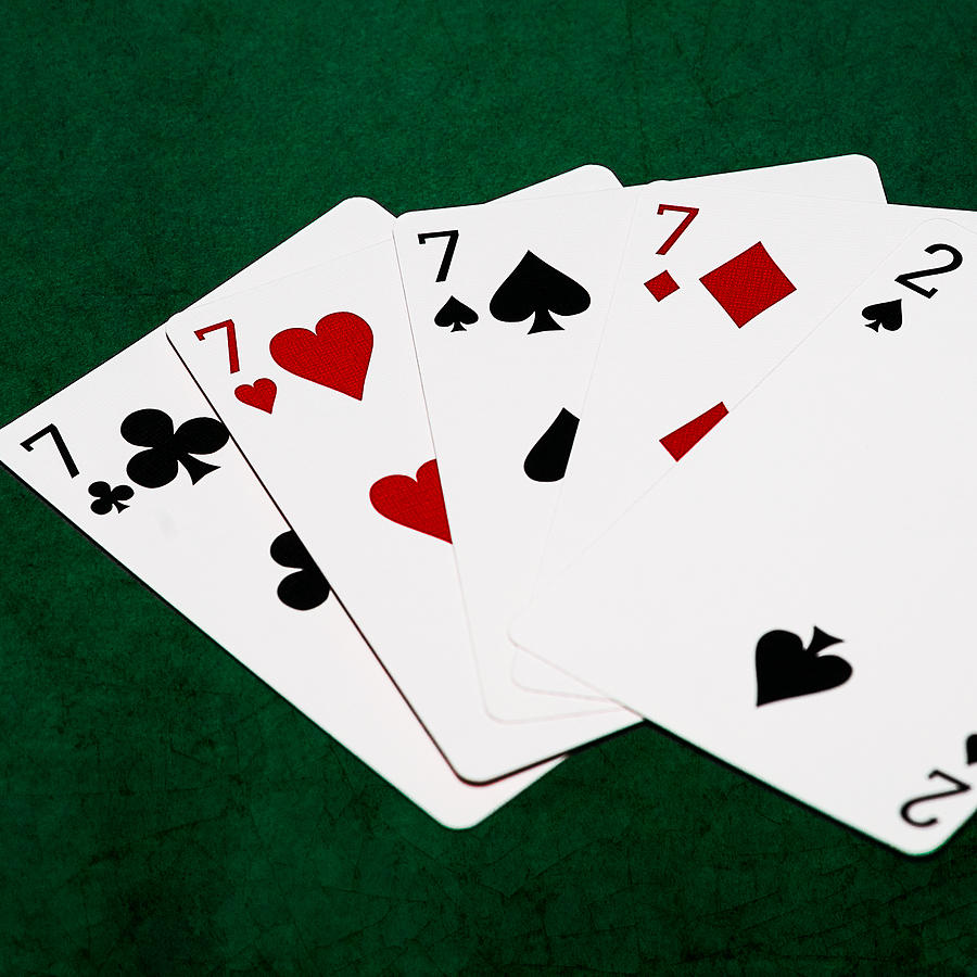 900x900 Four Of A Kind Poker Painting Freedom Reels Slot Machine - Four Of A Kind Painting