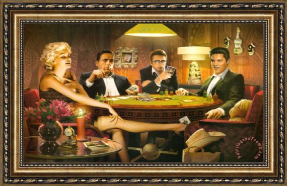 570x370 Chris Consani Four Of A Kind Framed Painting For Sale - Four Of A Kind Painting