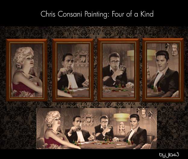 624x527 Jla43's Chris Consani's Four Of A Kind Painting - Four Of A Kind Painting
