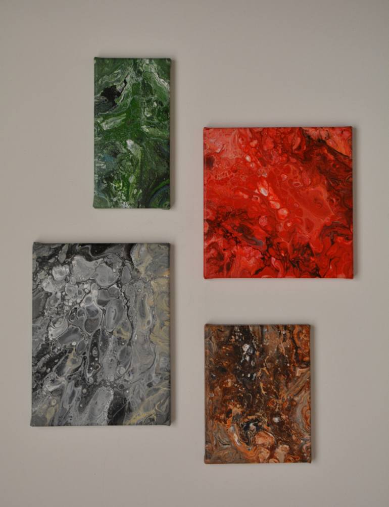 770x1004 Saatchi Art Marble Collection Four Piece Set Painting By Ivona - Four Piece Painting