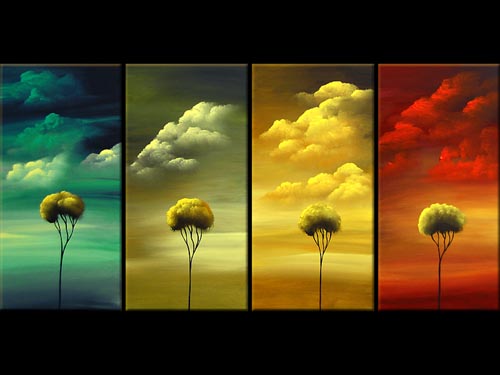500x375 Painting - Four Seasons Abstract Painting