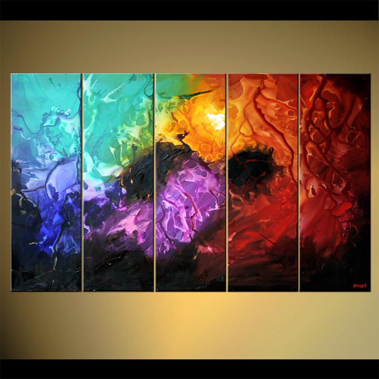 Four Seasons Abstract Painting at PaintingValley.com | Explore ...