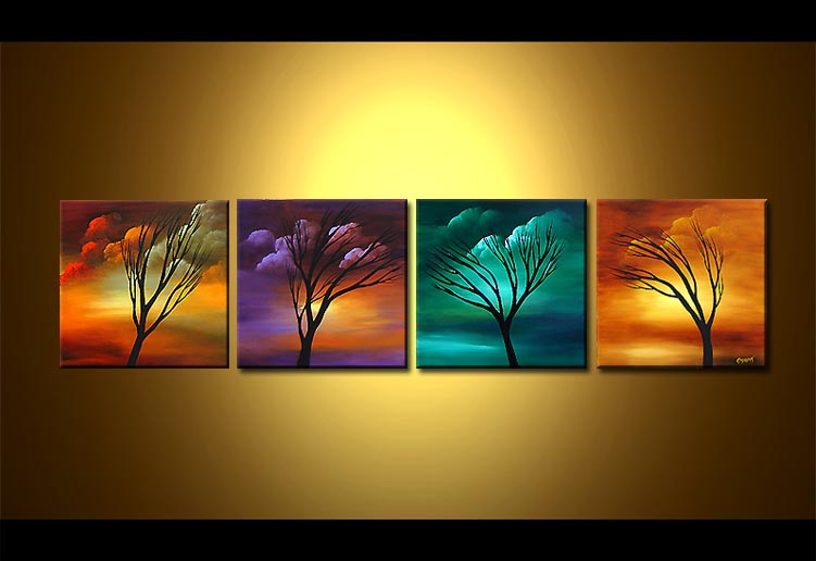 751x516 Painting - Four Seasons Abstract Painting