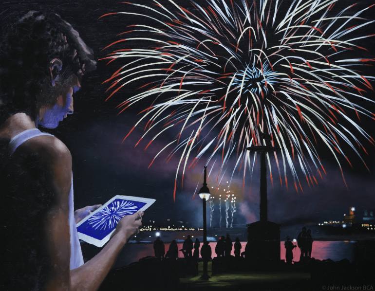 770x598 Saatchi Art 4th Of July Painting By John Jackson - Fourth Of July Painting