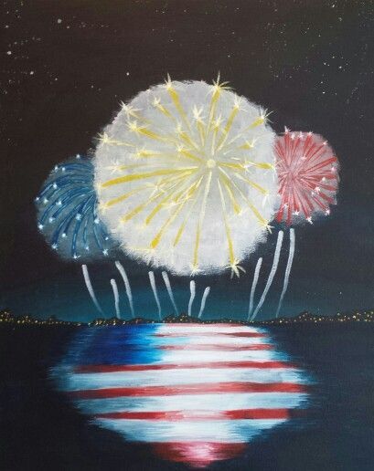 409x516 4th Of July Acrylic Painting - Fourth Of July Painting