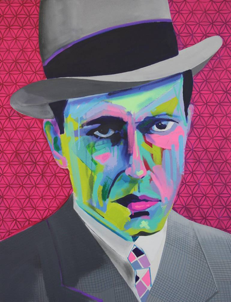 770x1006 Saatchi Art Humphrey Bogart Painting By Tim Fowler - Fowler Painting