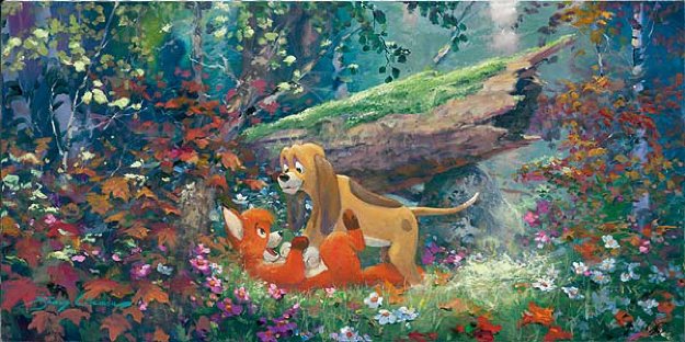 625x312 Fox And The Hound Ap By James Coleman - Fox And Hound Painting