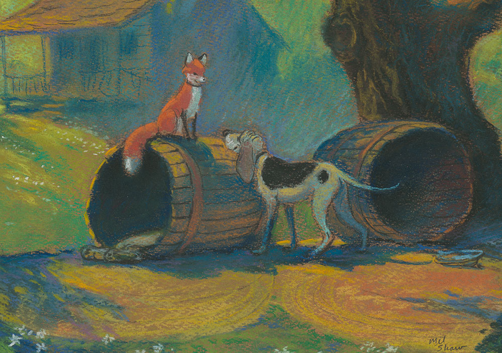1000x703 Image - Fox And Hound Painting