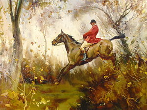 300x224 English Foxhound Paintings Fine Art America - Fox And Hound Painting