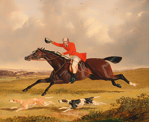 300x246 Fox Hound Paintings - Fox And Hound Painting