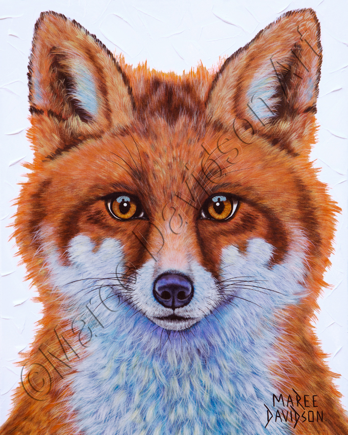 680x850 Swift The Little Red Fox - Fox Head Painting