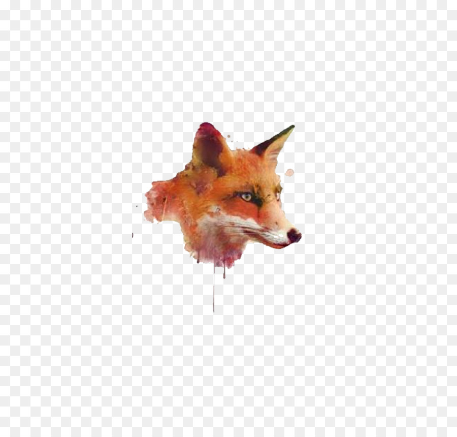 900x860 Watercolor Painting Software - Fox Head Painting