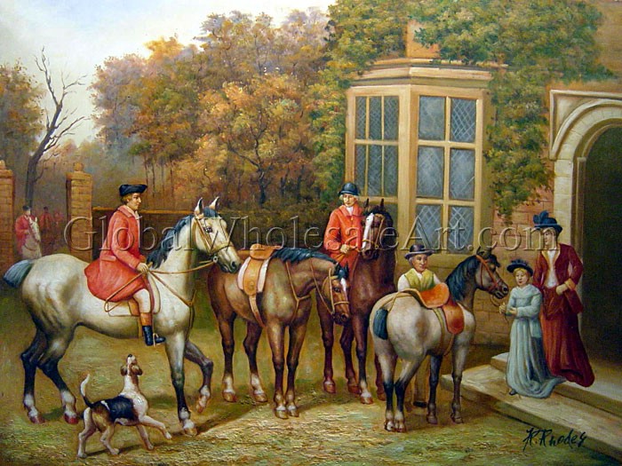 700x525 Heywood Hardy - Fox Hunt Oil Painting