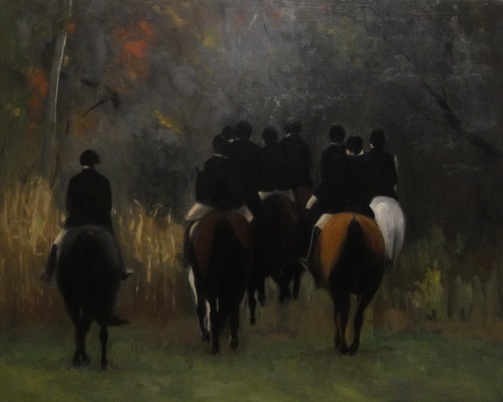 1600x1279 Jonelle Summerfield Oil Paintings Morning Fox Hunt - Fox Hunt Oil Painting