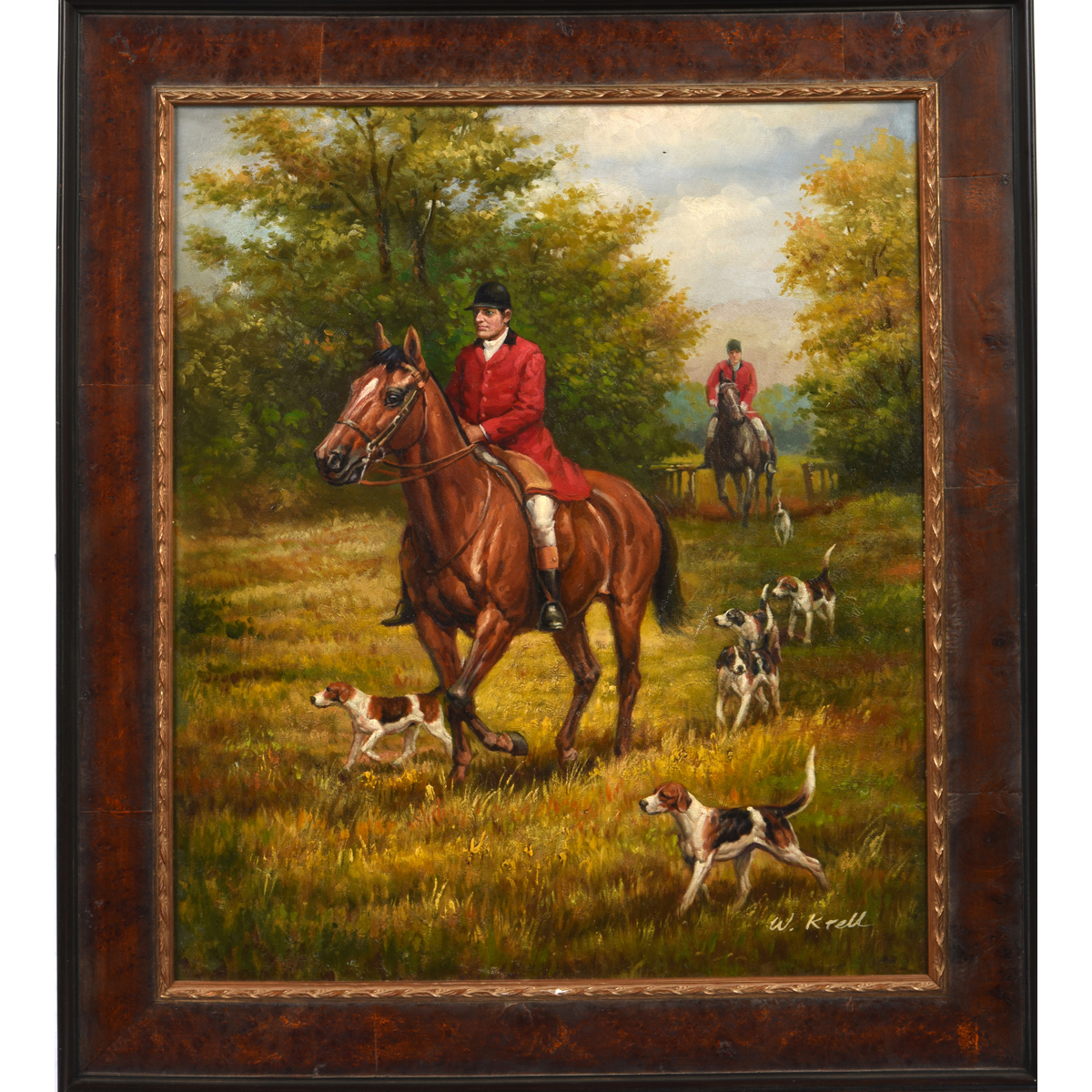 1200x1200 Oil Painting - Fox Hunt Oil Painting