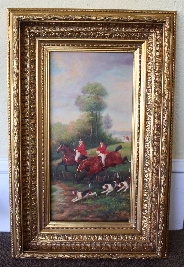 708x1024 Fox Hunt Oil Painting Living A Life With Horses - Fox Hunt Oil Painting