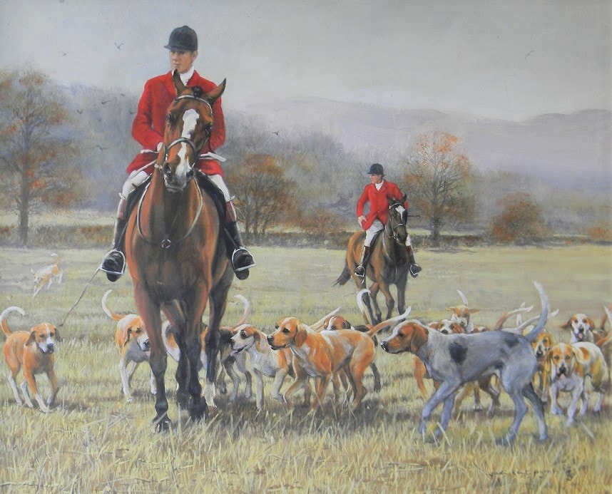 858x693 Fox Hunting Paintings And Scenes - Fox Hunt Painting