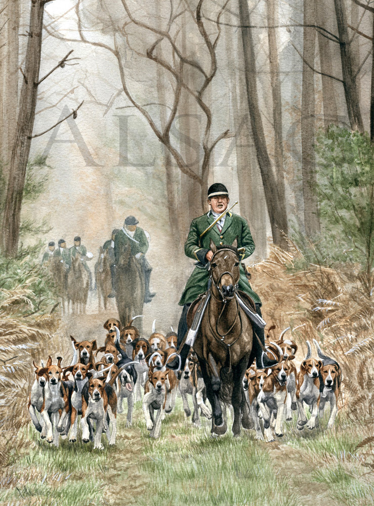 739x1000 Fox Hunting With Hounds - Fox Hunt Painting