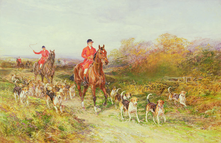 900x584 Hunting Scene Painting By Heywood Hardy - Fox Hunt Painting
