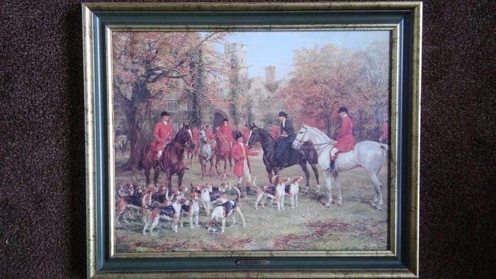700x394 Painting Of Fox Hunt On Horseback With Dogs - Fox Hunt Painting