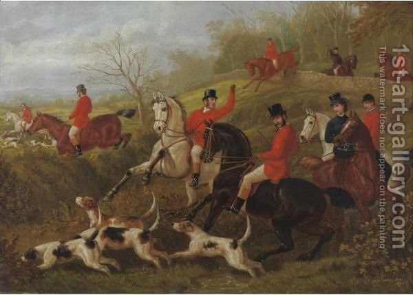 600x429 The Fox Hunt Edward Benjamin Herberte Reproduction 1st Art Gallery - Fox Hunt Painting