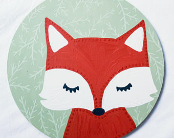 340x270 Fox Hound Nursery Etsy - Fox Nursery Painting