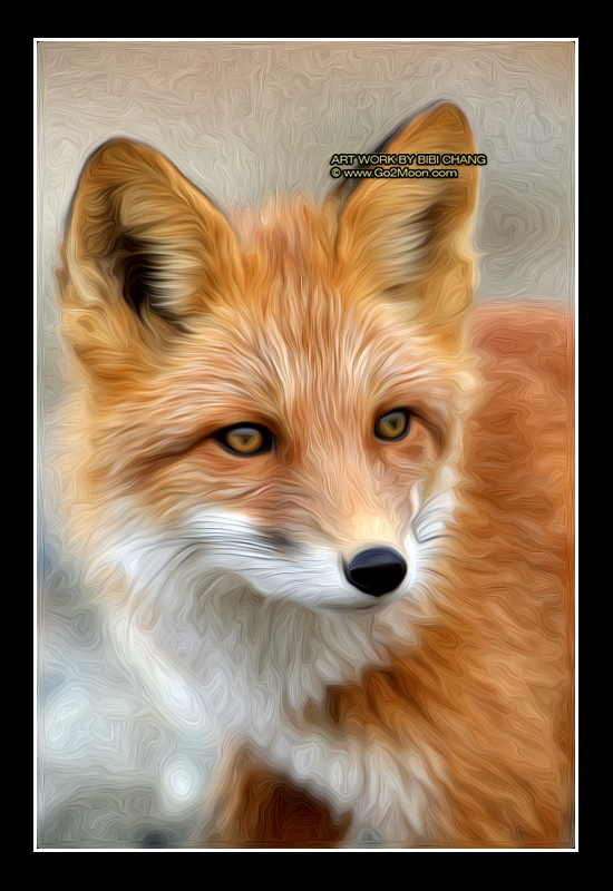 550x800 Red Fox Oil Painting - Fox Oil Painting