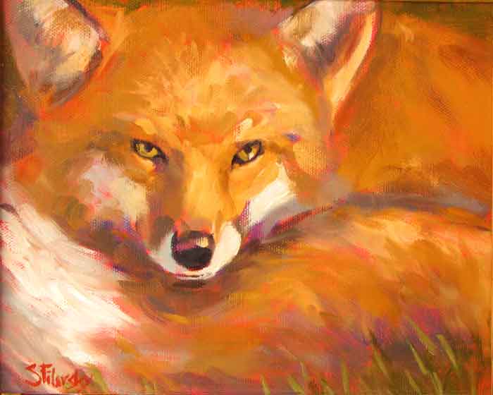 700x560 Stephen Filarsky - Fox Oil Painting