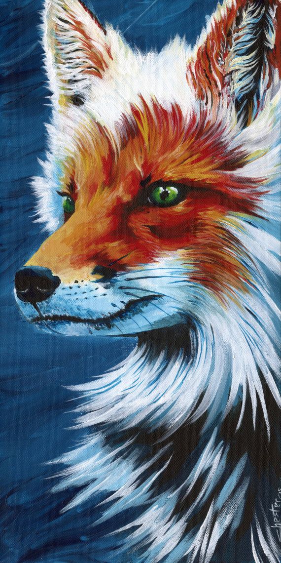 570x1140 Fox Print - Fox Painting