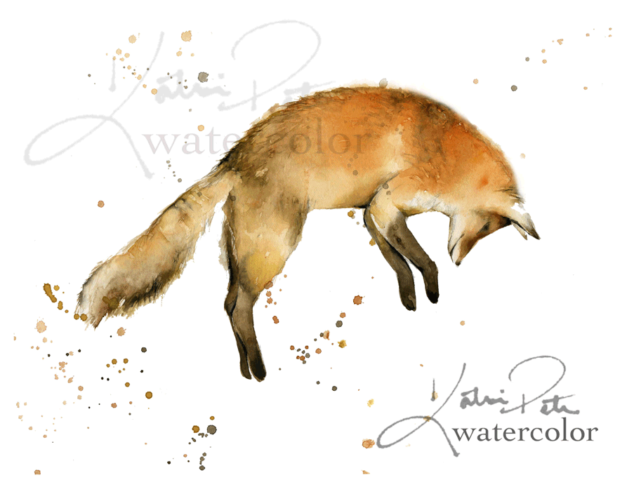 903x704 Katrina Pete - Fox Painting