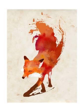 338x450 Beautiful Foxes Artwork For Sale, Posters And Prints - Fox Painting Abstract