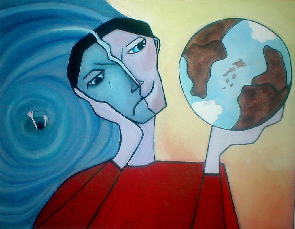 1024x796 Madelyn Fox Artwork Bipolar Original Painting Acrylic - Fox Painting Abstract