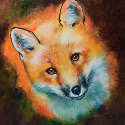 400x400 Abstract Fox Paintings Fox Painting Abstract Original Oil - Fox Painting Abstract