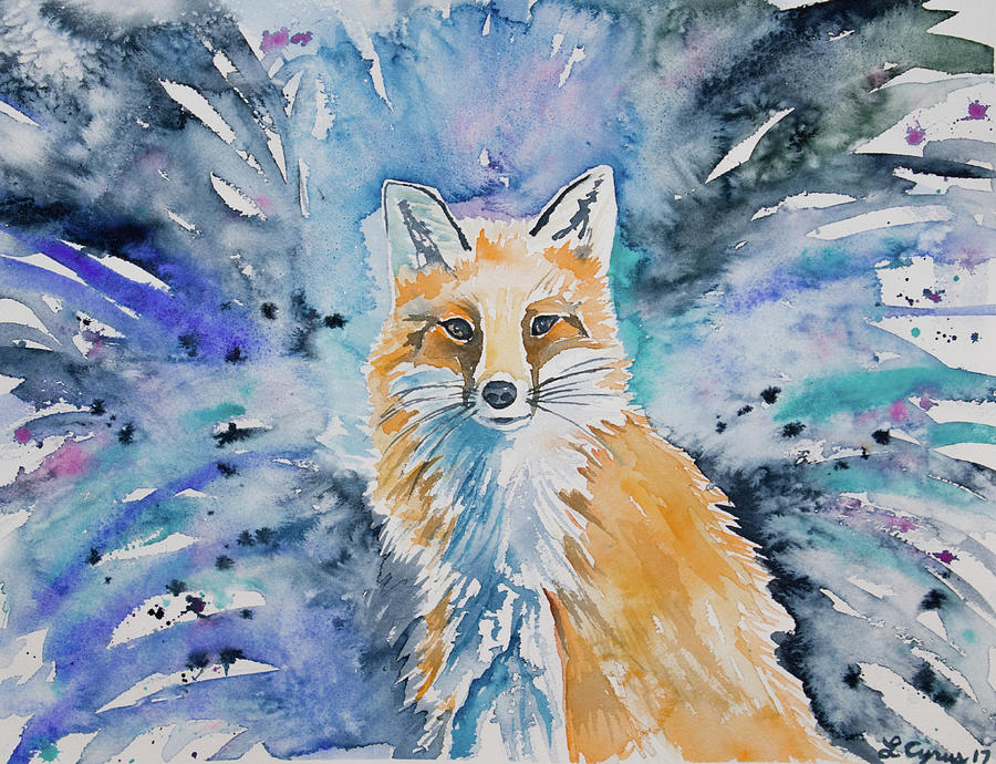 900x690 Watercolor - Fox Painting Watercolor