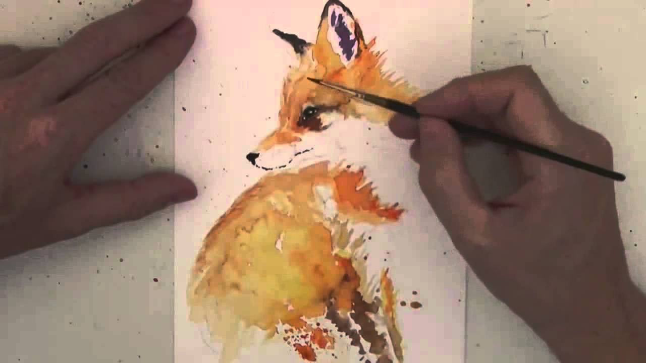 1280x720 How To Paint A Little Fox In Watercolours - Fox Watercolor Painting