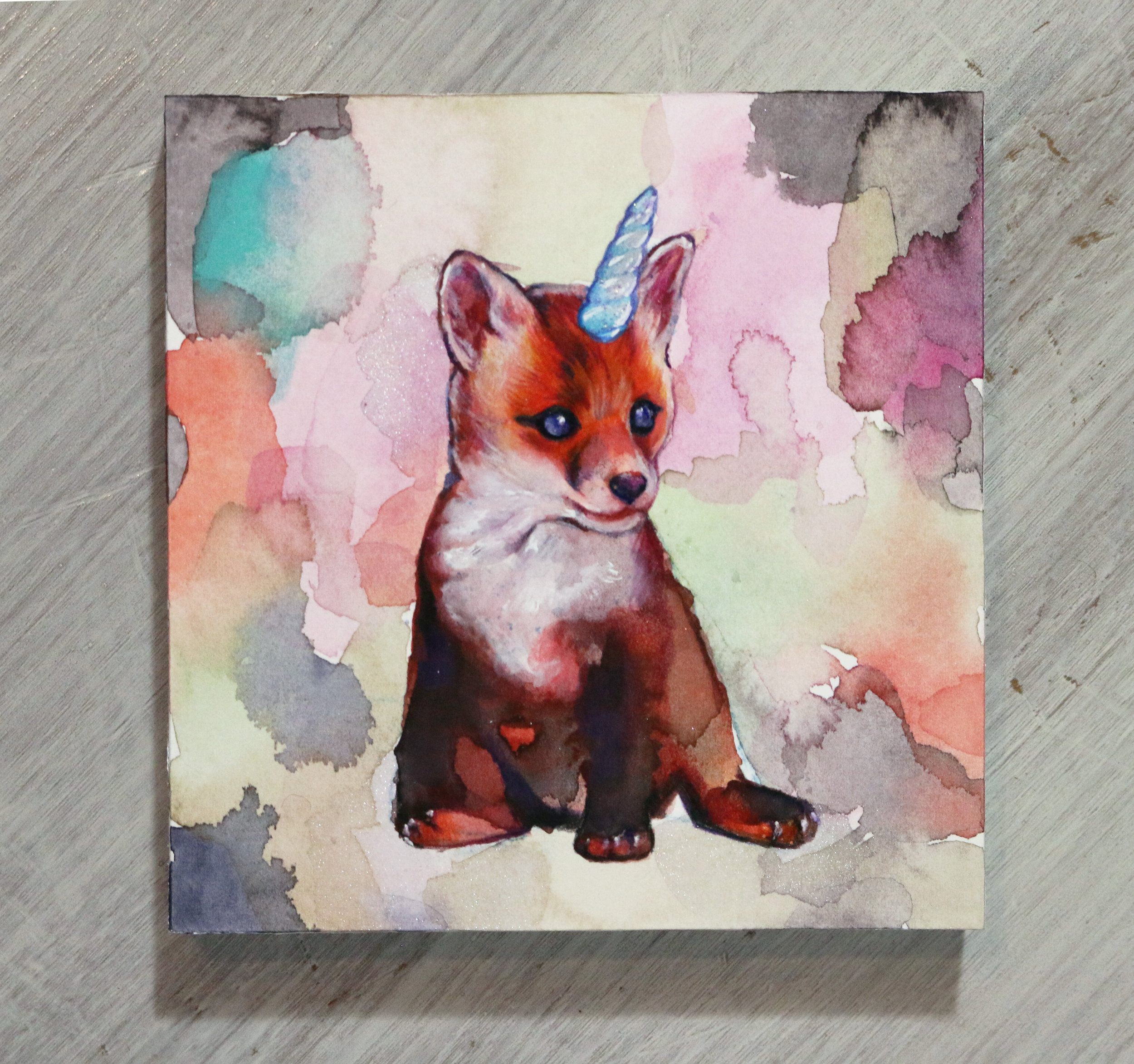 2500x2346 Original Watercolor Painting] - Fox Watercolor Painting