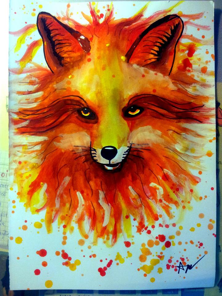 720x960 Red Fox Watercolor Painting By Patrissaart - Fox Watercolor Painting