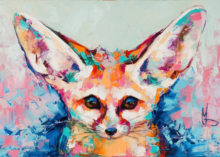 770x550 Saatchi Art Little Fox Painting By Mari Dein - Fox Watercolor Painting