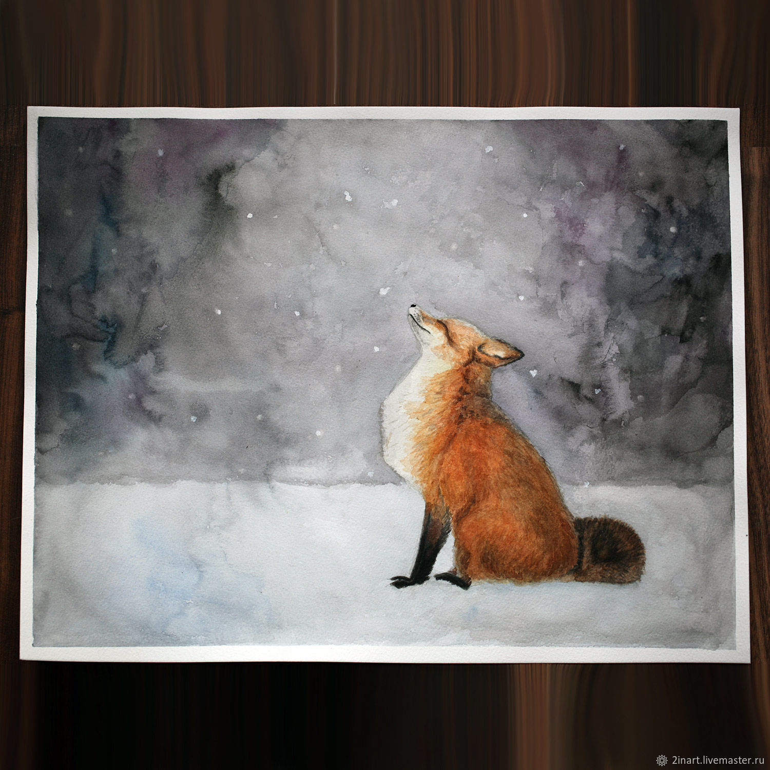 1500x1500 Painting Watercolor Fox Mood Shop Online On Livemaster - Fox Watercolor Painting
