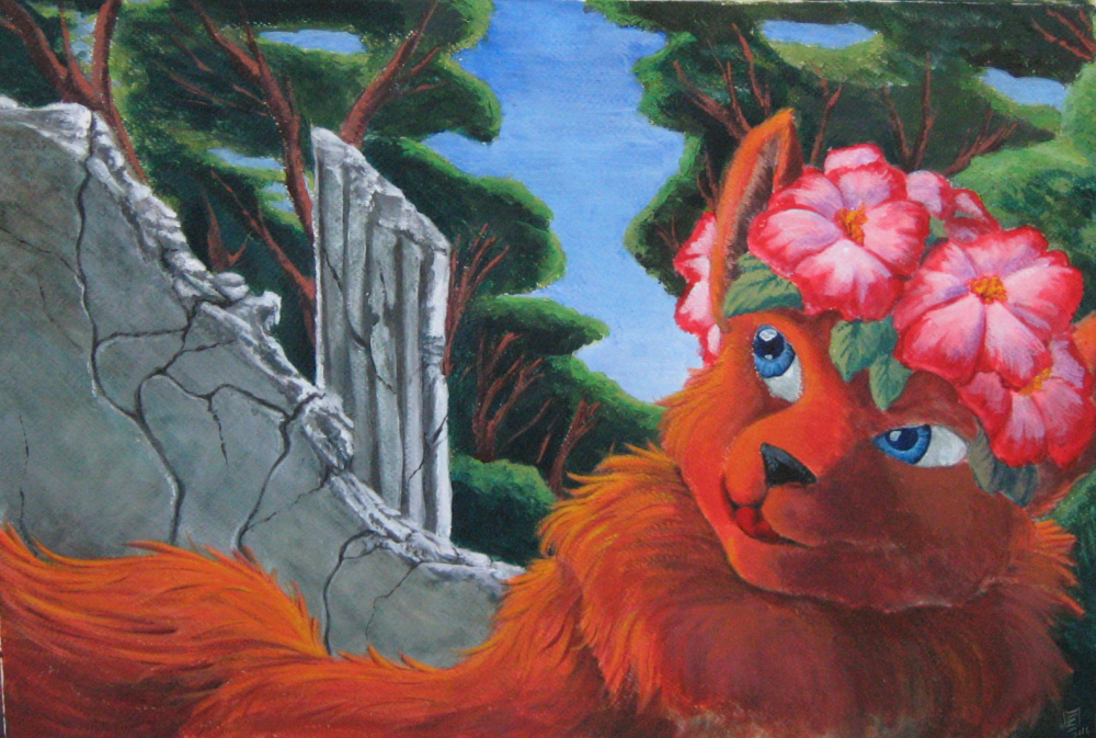 1000x673 Foxy Painting By S Nina - Foxy Painting
