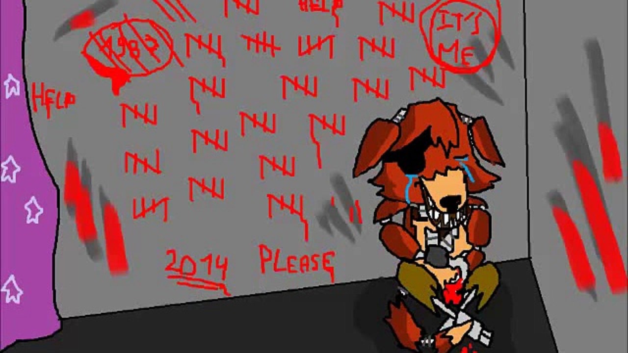 1280x720 Speed Painting] Behind Pirate Cove Five Nights - Foxy Painting
