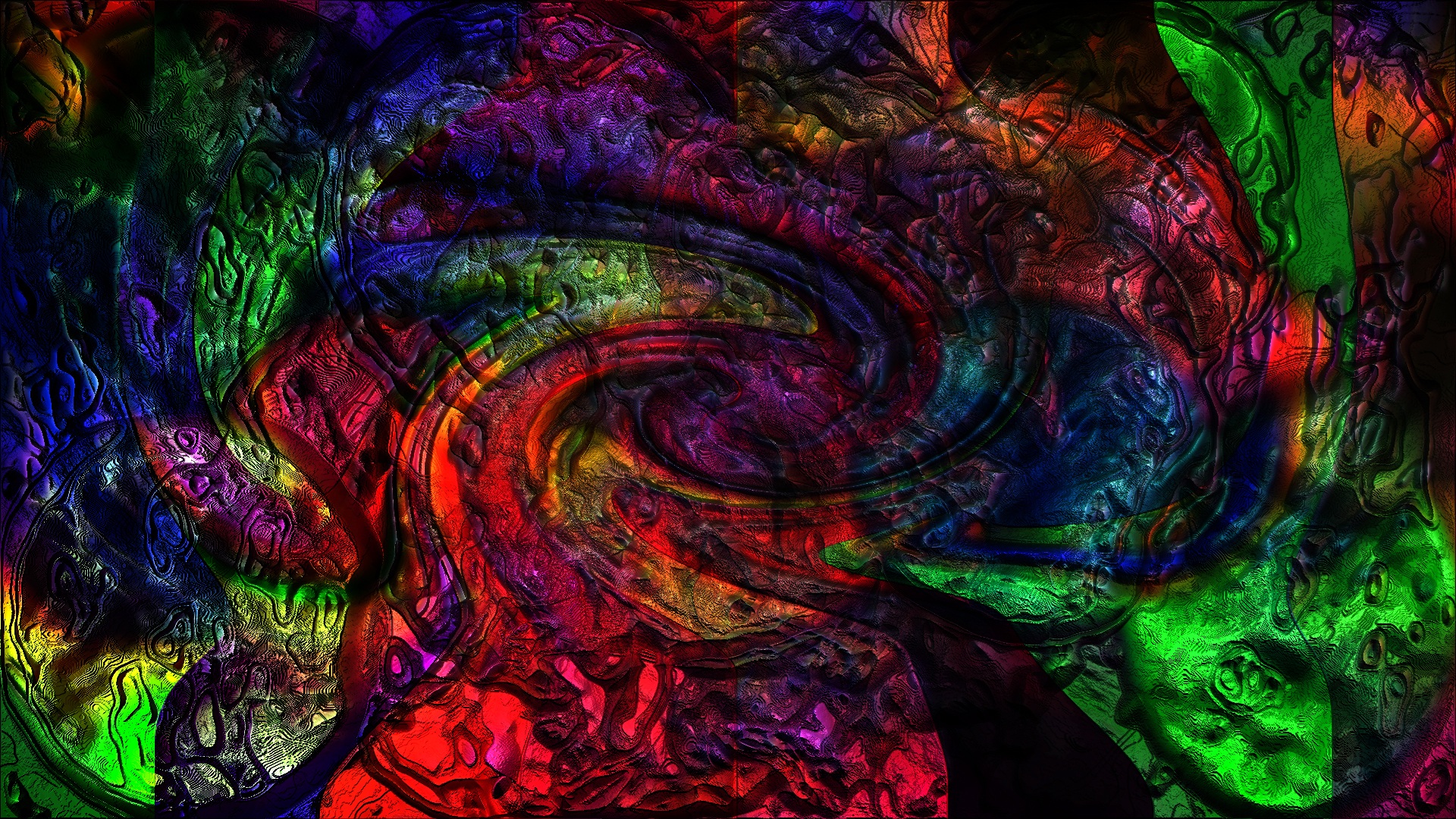 1920x1080 Free Images Structure, Color, Colorful, Neon, Painting - Fractal Painting