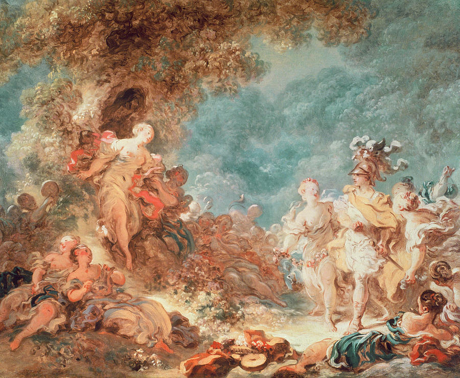 900x740 Rinaldo In The Garden Of The Palace Of Armida Painting By Jean - Fragonard Painting